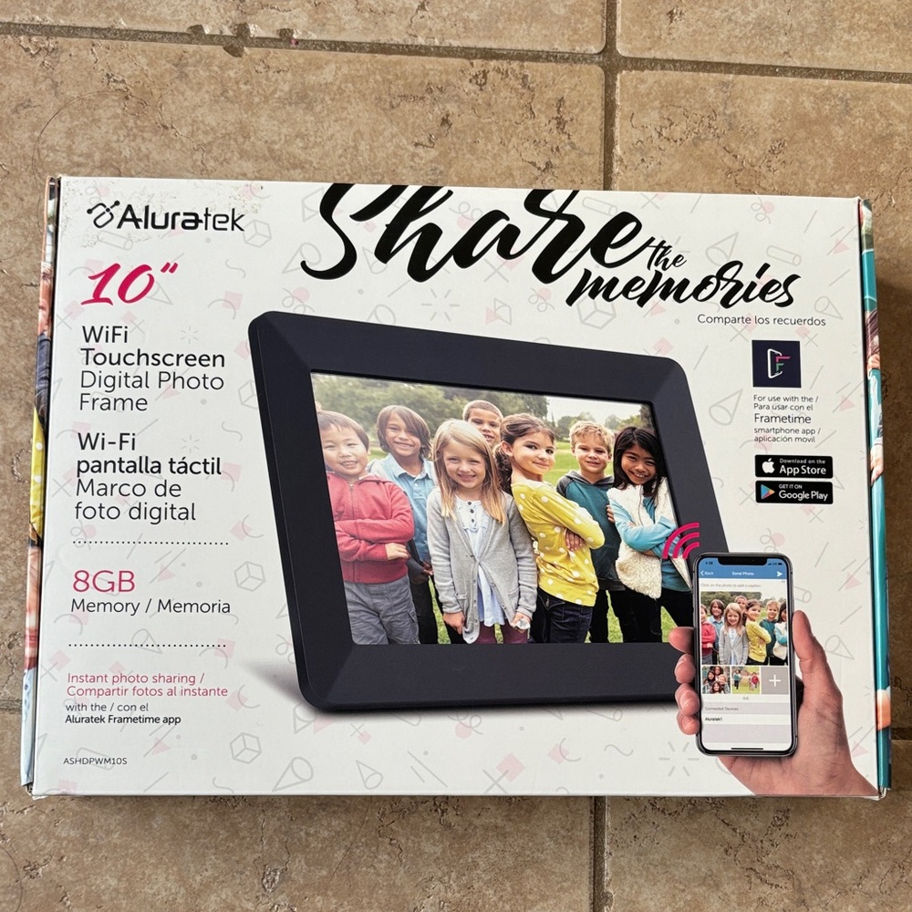 Aluratek 10" WiFi Touchscreen Digital Photo Frame